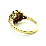 Vintage 1970s 9ct Gold Opal Garnet Ring