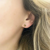 Vintage 1970s 9ct Gold Pyramid Stud Earrings