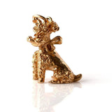 Vintage 1970s 9ct Gold Schnauzer Dog Charm Necklace