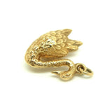 Vintage 1970s 9ct Gold Swan Charm Pendant Necklace
