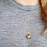 Vintage 1970s 9ct Gold Vermeil Ball Charm Necklace