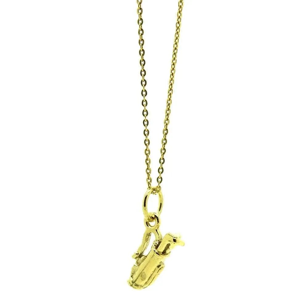 Vintage 1970s 9ct Gold Vermeil Golf Charm Necklace, view 4