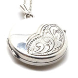 Vintage 1970s Classic Silver Locket Necklace