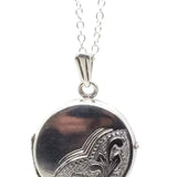 Vintage 1970s Classic Silver Locket Necklace