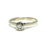 Vintage 1970s Diamond 18ct White Gold Ring