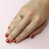 Vintage 1970s Diamond 18ct White Gold Ring