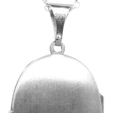 Vintage 1970s Etched Sterling Silver Locket