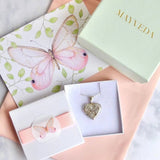 Vintage 1970s Flower Heart Locket Necklace
