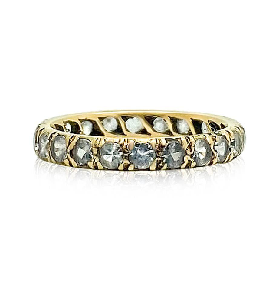 Vintage 1970s Full Eternity 9ct Gold Ring