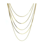 Vintage 1970s Monet Gold Plated Cobra Link Chain Necklace