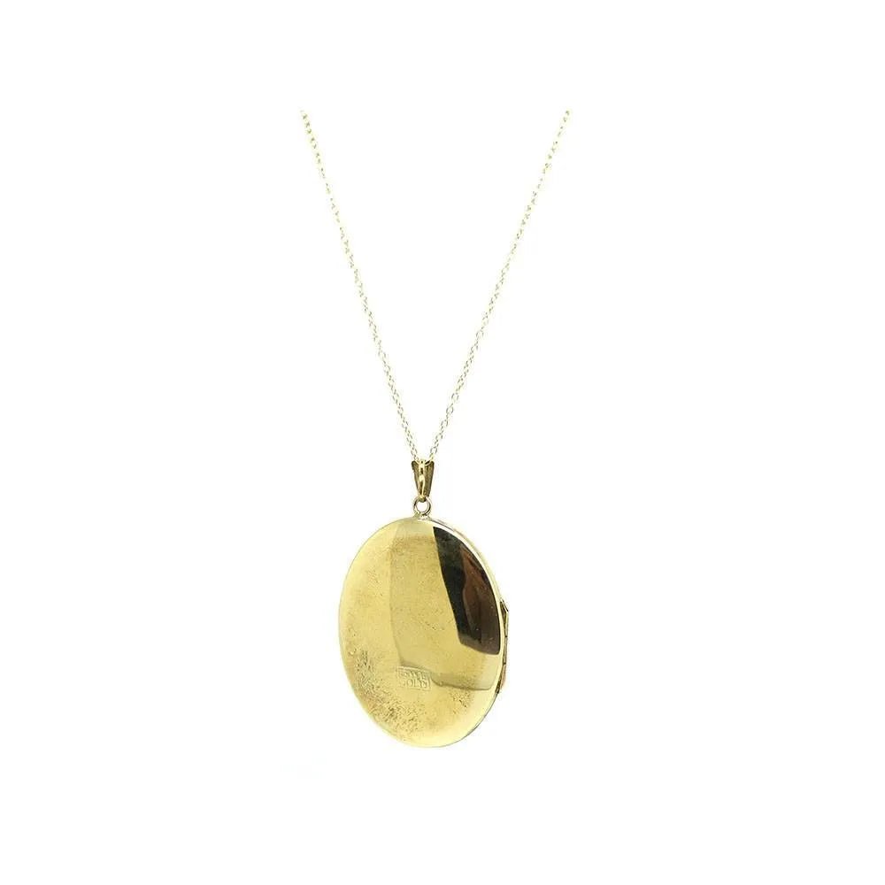 Vintage 1970s Rolled Gold Locket Necklace, view 4