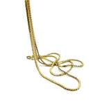 Vintage 1970s Rolled Gold Triple Cobra Chain Necklace
