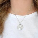 Vintage 1970s Round Silver Wavy Locket