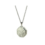 Vintage 1970's Silver Octagon Locket Necklace