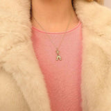 Vintage 1970's Sterling Silver Ballet Shoes Charm Necklace