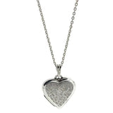 Vintage 1970s Sterling Silver Heart Locket Necklace