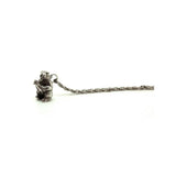Vintage 1970's Sterling Silver Mother Bear and Cub Charm Necklace