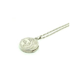 Vintage 1970's Sterling Silver Oval Locket Necklace