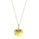 Vintage 1970s Tiny Heart Gold Locket Necklace