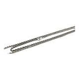 Vintage 1970s Twisted Rope Sterling Silver Long Chain Necklace