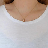 Vintage 1971 9ct Yellow Gold Cameo Necklace