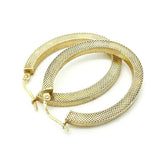 Vintage 1980s 9ct Gold Box Hoop Earrings