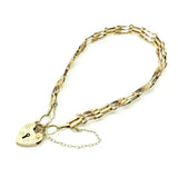 Vintage 1980s 9ct Gold Gate Bracelet