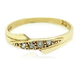 Vintage 1980s CZ 9ct Gold Ring