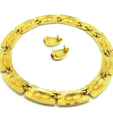 Vintage 1980s Designer Monet Enamel Necklace & Earring Set