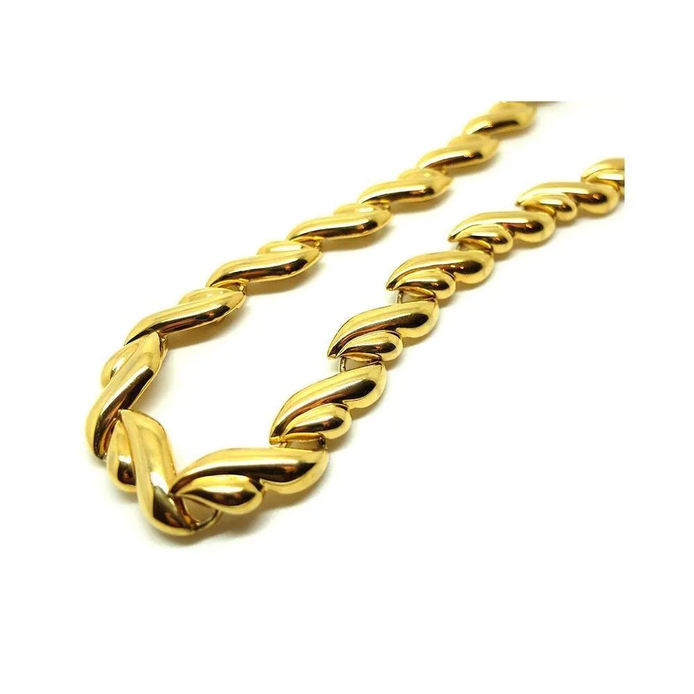 Vintage 1980s Napier Gold Chain Necklace, view 8