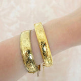 Vintage 1980s Rolled Gold Bangle Bracelet