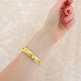 Vintage 1980s Rolled Gold Bangle Bracelet