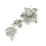 Vintage 1980s Silver Flower Brooch
