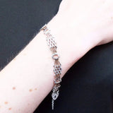 Vintage 1980s Silver Gate Bracelet