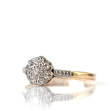 Vintage 1985 14ct Gold Diamond Daisy Cluster Ring