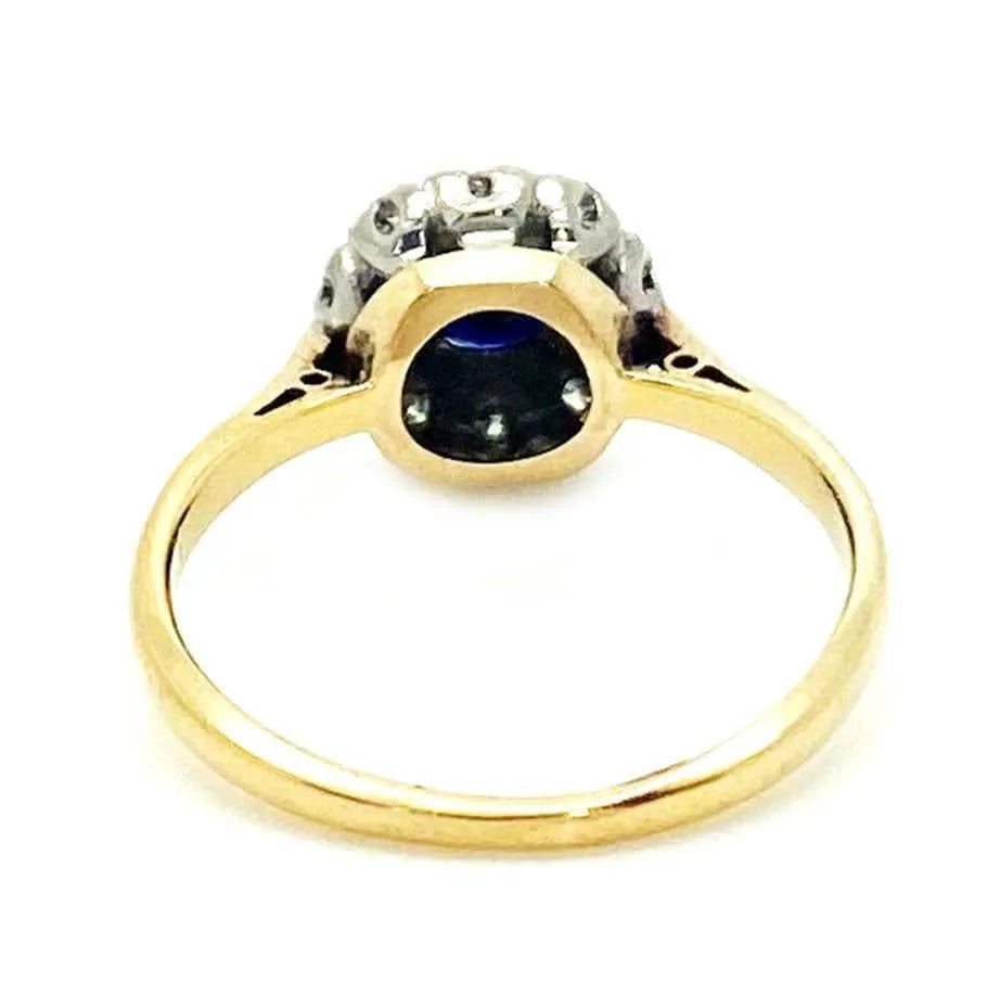 Bague vintage des années 1980 en or 14 carats et diamants, view 7