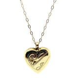 Vintage 1988 9ct Gold Heart Locket Necklace
