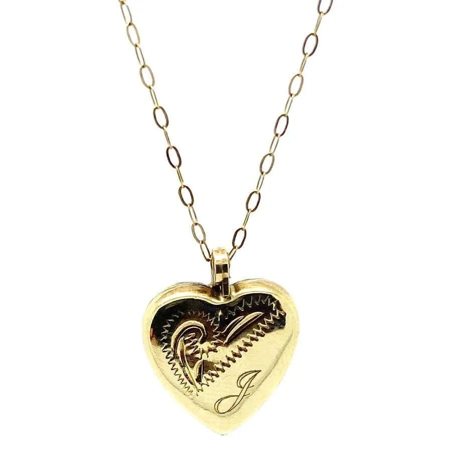 Vintage 1988 9ct Gold Heart Locket Necklace