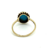 Vintage 1990s Turquoise 9ct Gold Ring