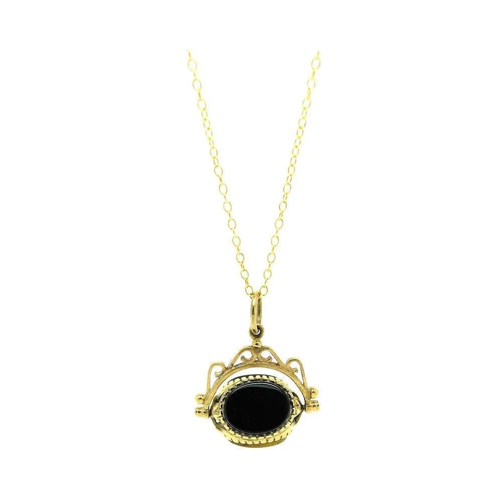 Vintage 1994 Tigers Eye 9ct Gold Necklace, view 7