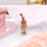 Vintage 1996 9ct Gold Large Articulated Clown Charm Necklace
