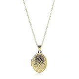 Vintage 9ct Gold Celtic Style Locket Necklace