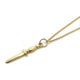 Vintage 9ct Gold Dagger Charm Necklace