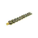 Vintage Art Deco 1920's 24ct Gold Damascene Shakudo Japanese Bracelet