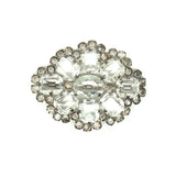 Vintage Art Deco 1920s Emerald Cut Glass Brooch
