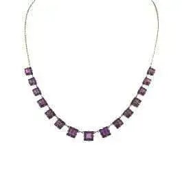 Vintage Art Deco 1920s Purple Glass Necklace
