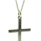 Vintage Art Deco 1920s Sterling Silver Cross Necklace
