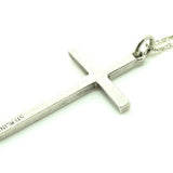 Vintage Art Deco 1920s Sterling Silver Cross Necklace