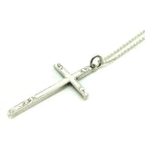 Vintage Art Deco 1920s Sterling Silver Cross Necklace