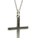 Vintage Art Deco 1920s Sterling Silver Cross Necklace